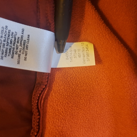 REI Hooded Fleece Jacket Women's Orange Hall and Hall‎ Logo - Picture 8 of 10
